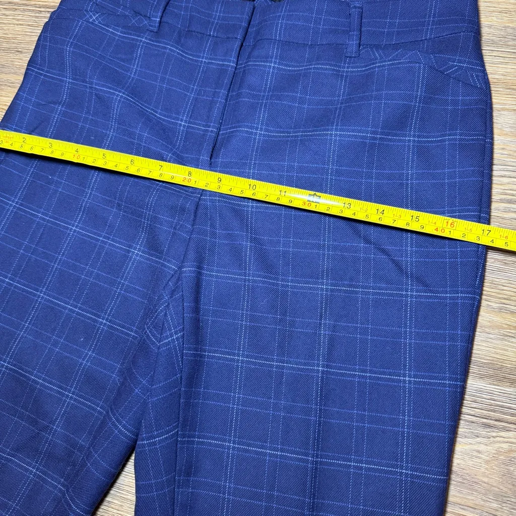 NWOT White House Black Market Blue Plaid Pants The Slim Ankle Size 2 - Image 7