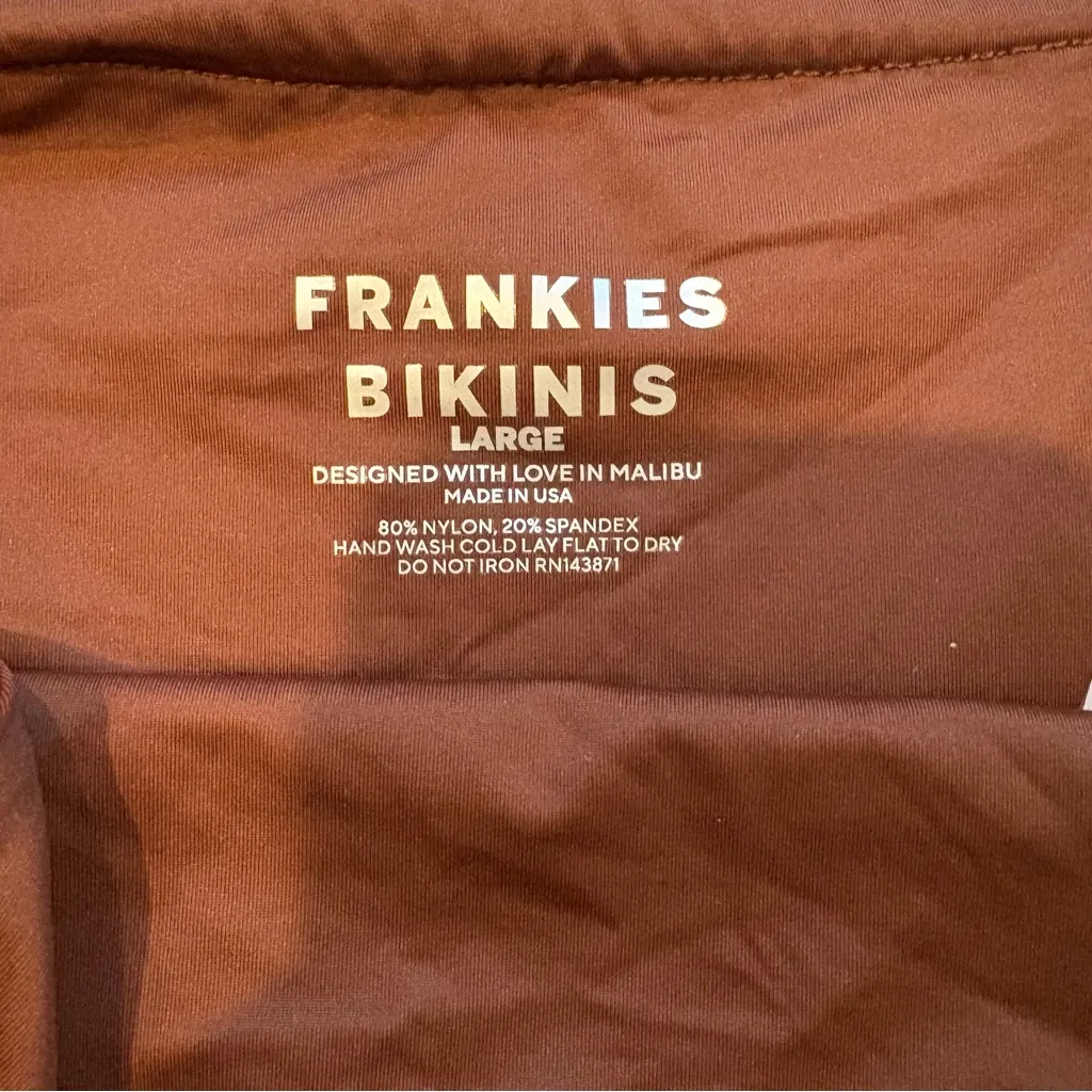 NWT, Frankie’s  BIKINIS Jeanette Strapless Top/Tia Bikini Bottom Tropics Sz Lg - Image 13