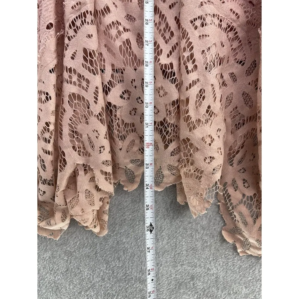 MaEVe Anthropolgie Pink Dress Sleeveless Handkerchief Hem Size 2 Floral - Image 7