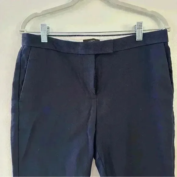 J Crew Womens Size 8 Dark Blue‎ Casual Dress Pants Straight Leg Stretch - Image 3