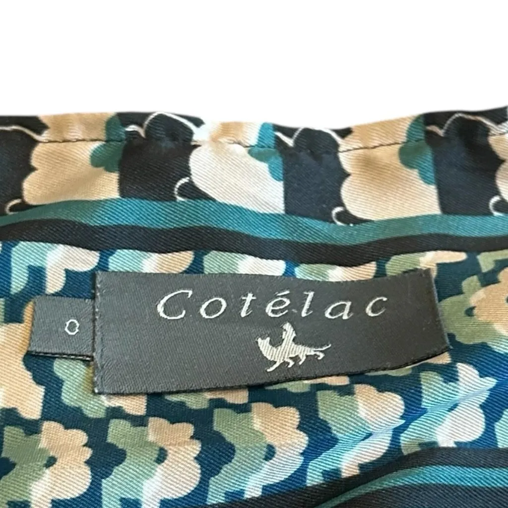 Cotelac Fun Print Fit N Flare Dress Sleeveless Shift Satin Bohemian Size 6 Women Gray - Image 12