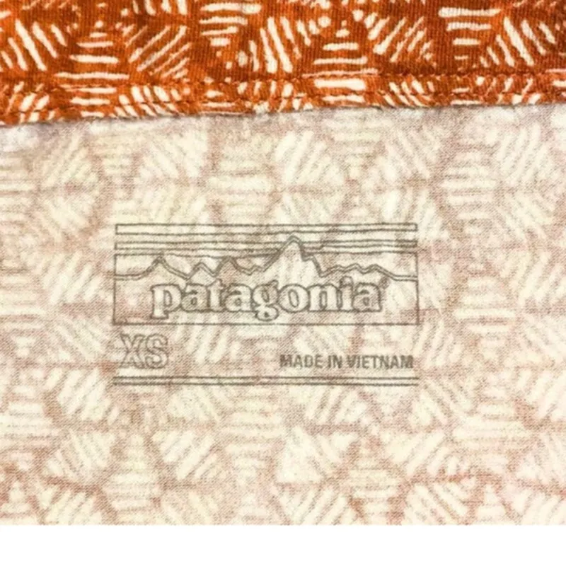 PATAGONIA Coral Orange Quartz Ribbon Falls Knit Athleisure Yoga Skirt Women's XS - Image 6