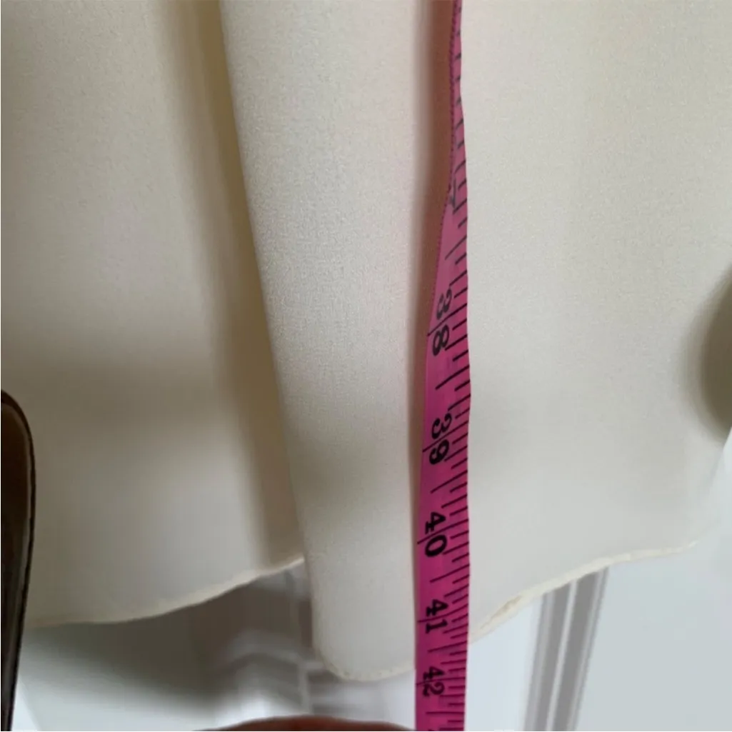 NYMPHE LOS ANGELES Lined Ivory Wide Leg Dress Pants Pockets L - Image 4