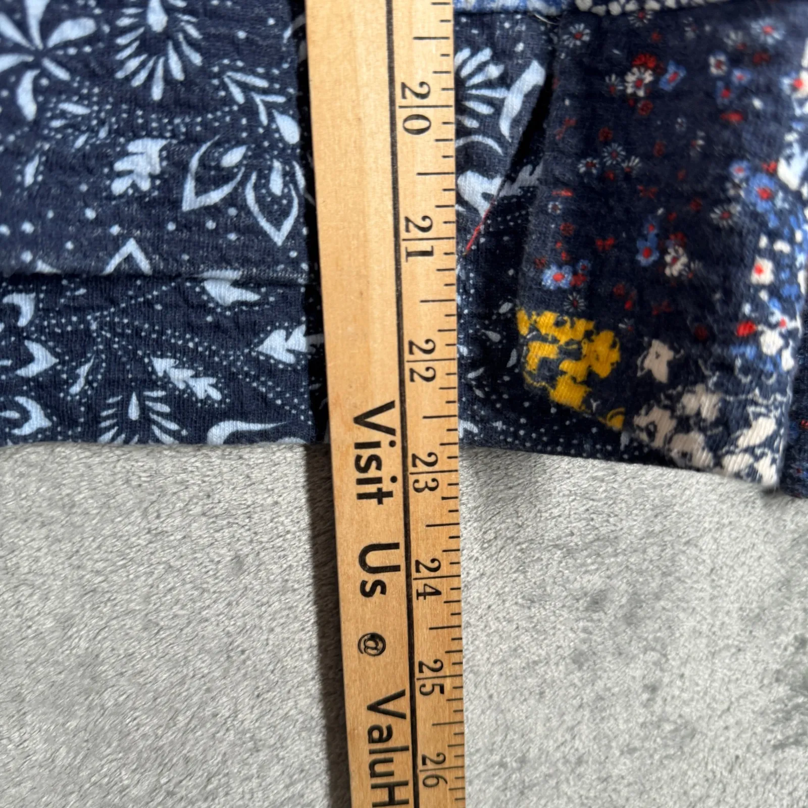 Zara Trafaluc TopWomens Patchwork Knit Long Sleeve Top Multicolor Boho Size S‎ Red - Image 7