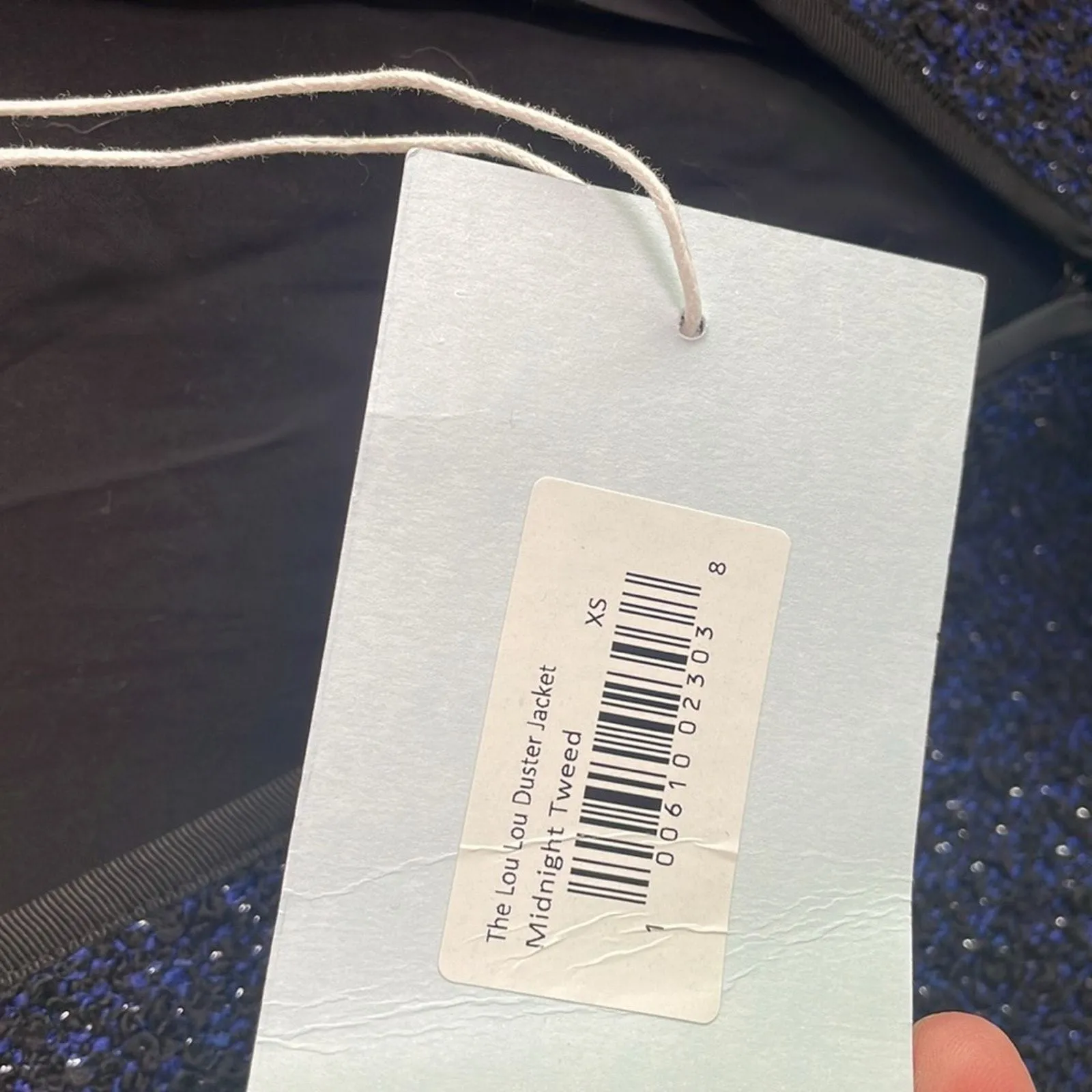 Hill House The Lou Lou Duster Jacket Midnight Tweed - Image 7