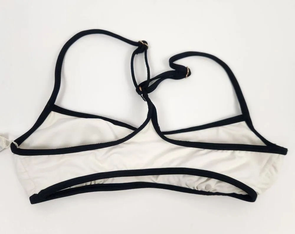 L*Space Pamela Bikini Top Racerback in Cream Black Size Medium NWT - Image 4