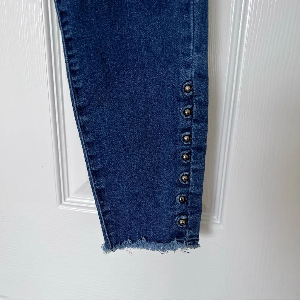 KanCan Estilo high rise raw hem cotton jeans 27 Blue - Image 4