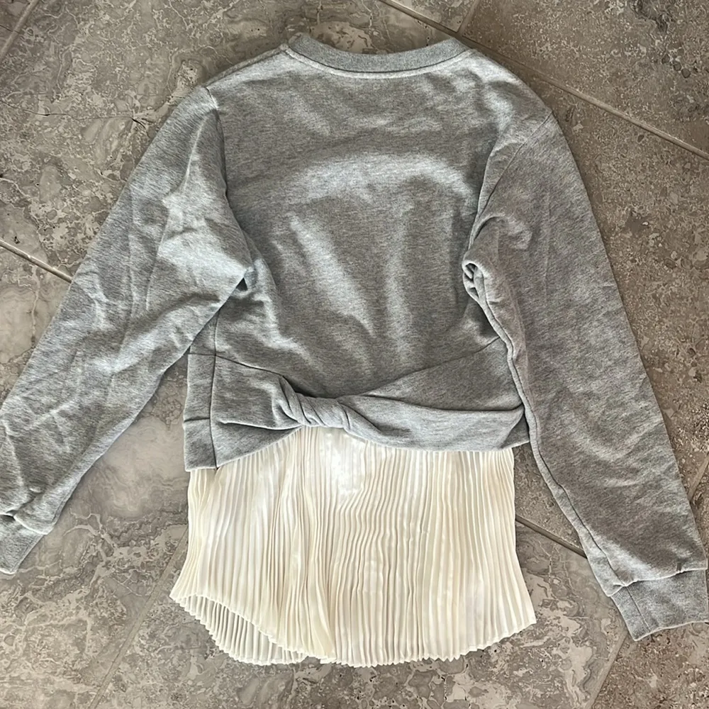 3.1 Phillip Lim Twist Detail Pleated Peplum Long-Sleeve Top, Size S Retail $375 - Image 5
