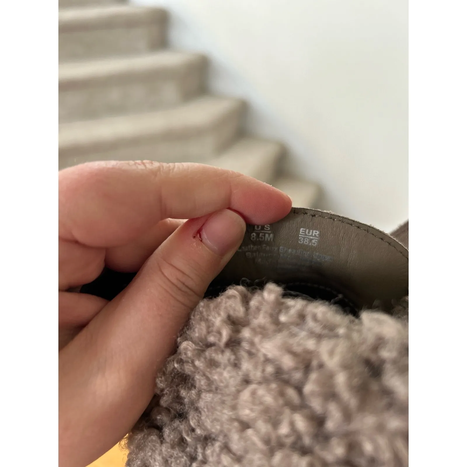 Sam Edelman Grey Suede & Faux Shearling Sneaker Booties - Image 7