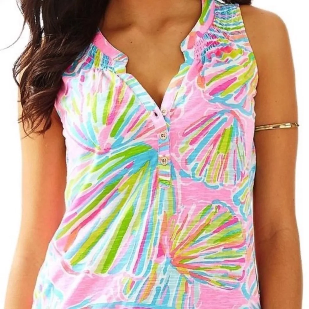 Lilly Pulitzer Essie Top Pink Pout Shellabrate XS Excellent Condition RARE HTF - Image 2