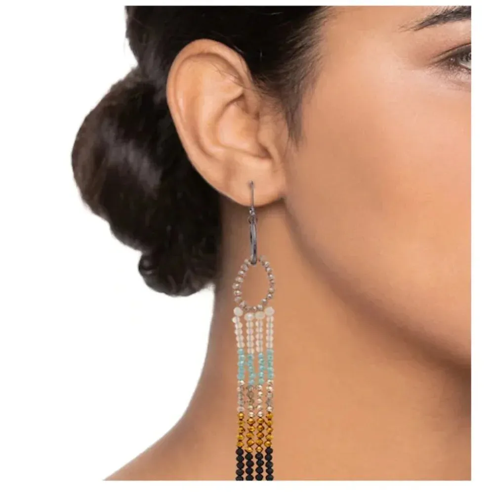 🆕 Simply Vera Vera Wang Shaky Bead Linear Earrings - Image 2