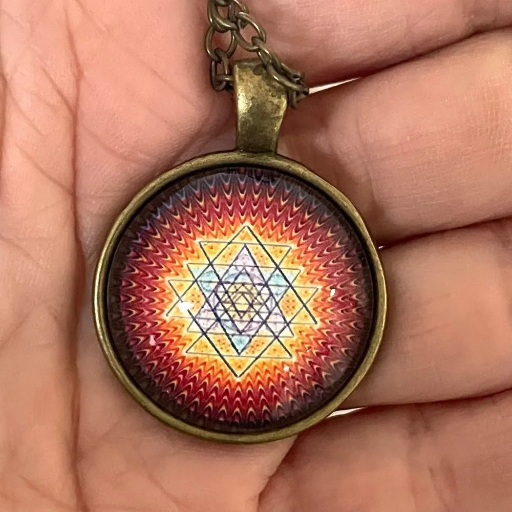 Sacred Sri Yantra pendant necklace - Image 2