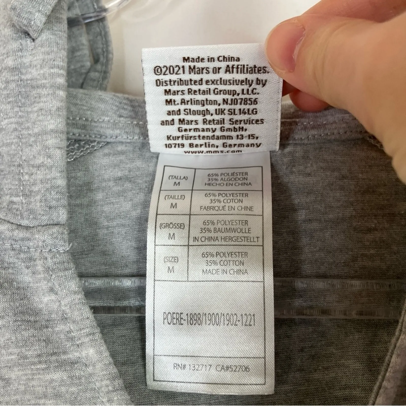 M&M's | Gray Candy Logo Graphic Sweatshirt Hoodie Lightweight Junior's M Size M - Image 4