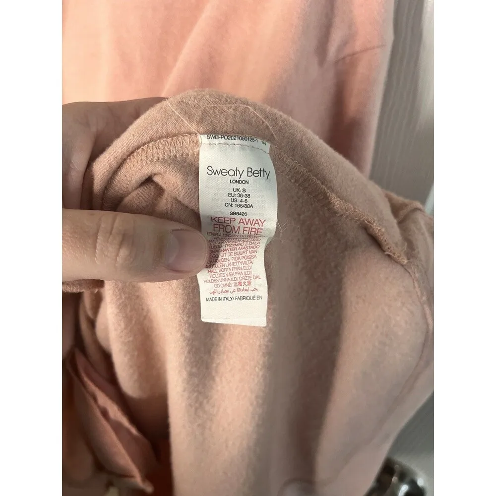SWEATY BETTY Escape Luxe Hoodie Hoody Top Size Small 4 Cowl Comfort Gym - Image 5