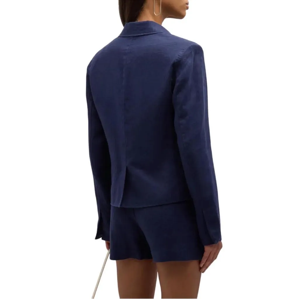 ATM linen boy blazer in ink Blue Size 4 - Image 3