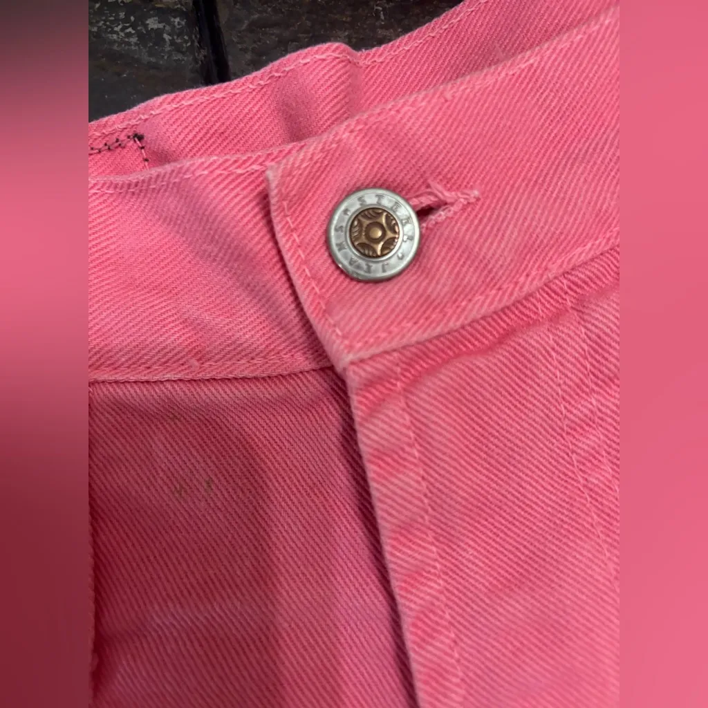 Vintage Steel Jeans 80s 90s Y2K High Rise Pink Shorts sz 9 USA Bermudas EUC - Image 11