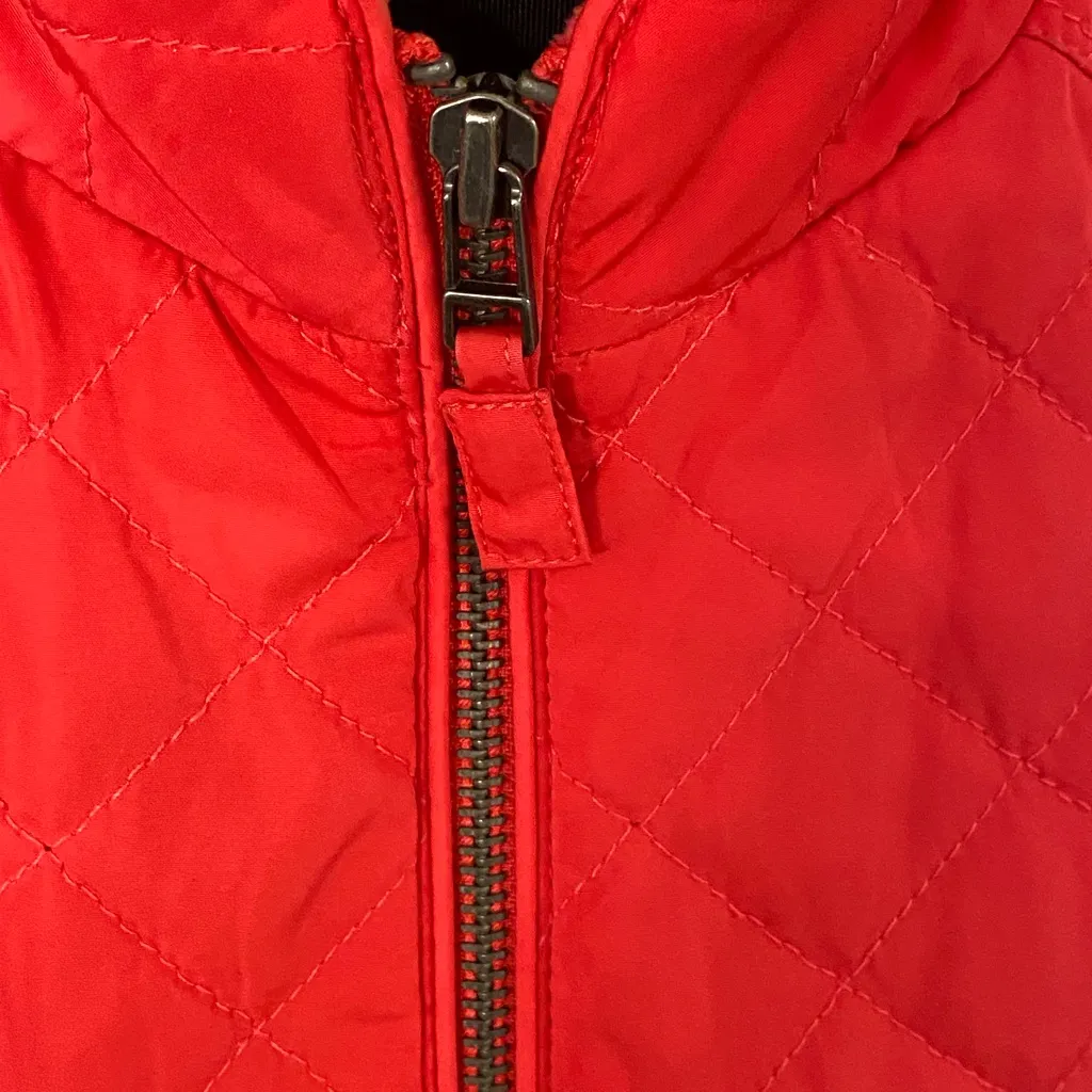 Talbots Pink Diamond Quilted High Collar Vest Full Zip with Pockets Petite Small - Image 6