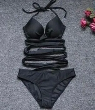 Strappy Bikini Black Size M - Image 2