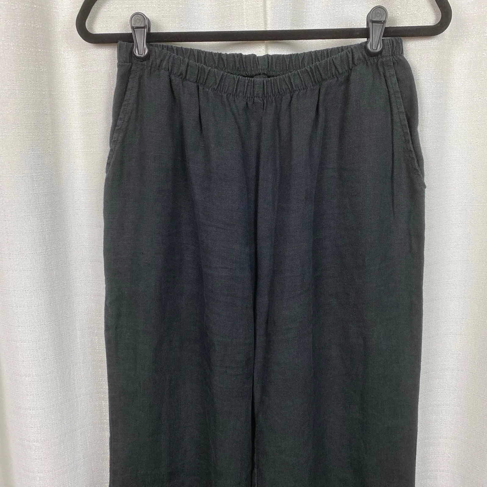 Flax Black Linen Wide Leg Pull On Pants Sz.S - Image 2