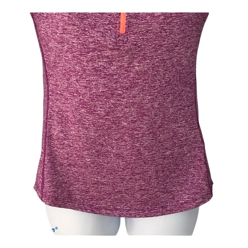 Tangerine Marble Quarter Zip Pullover Neon Pink Orange Size Medium - Image 6