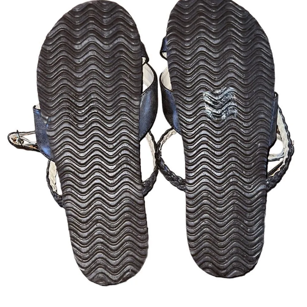 Mata Brown Faux Leather Strappy Sandals Size 9 - Image 5