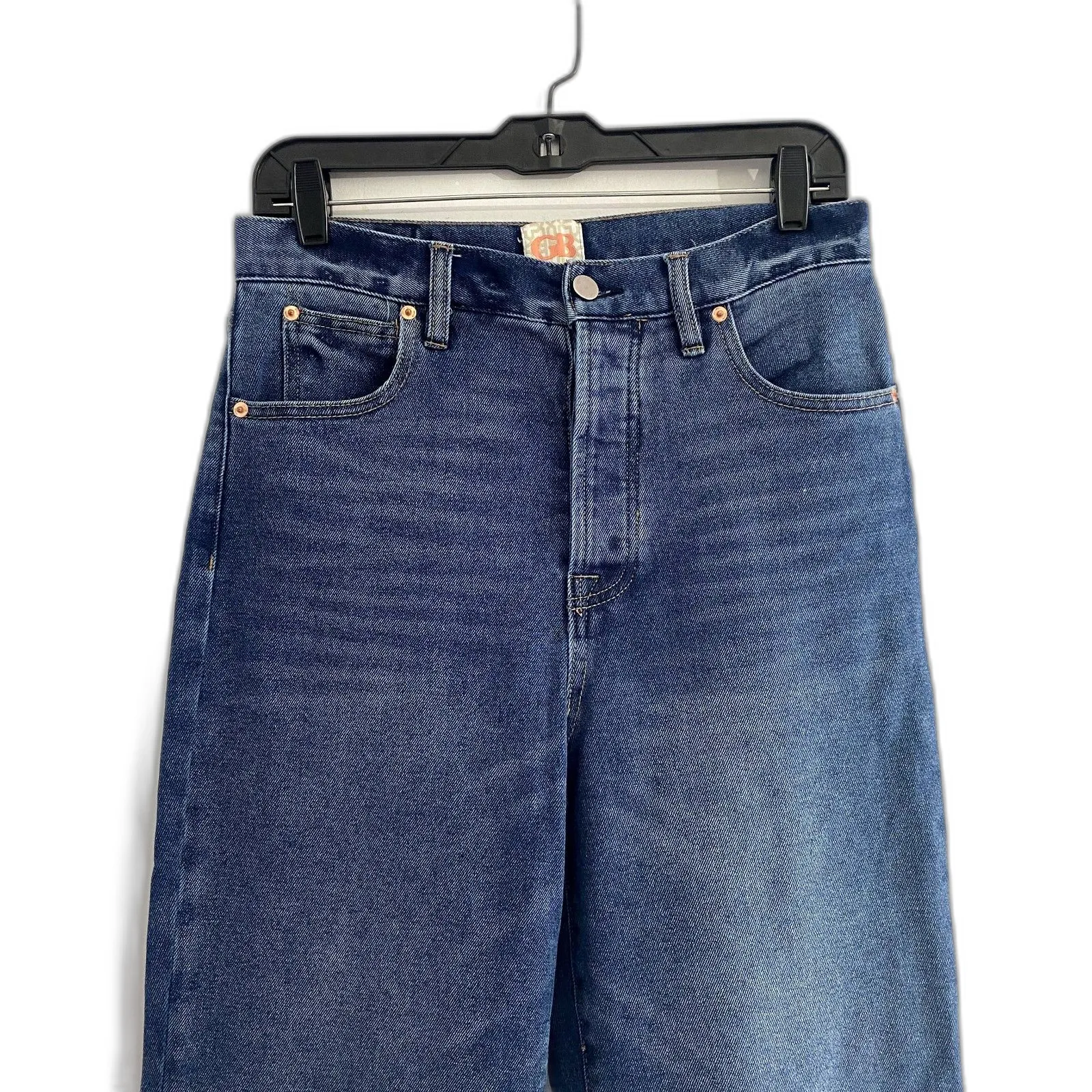 GB Gianni Bini Straight Leg Jeans Button Fly‎ Dark Wash Denim Juniors Size 11 - Image 2