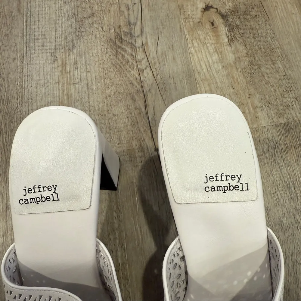 Jeffrey Campbell  Women's Caviar Laser Cut Platform Slide Sandal NEW Size 9 - Image 6