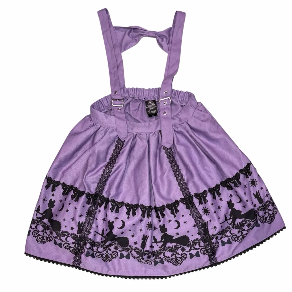 Her Universe Studio Ghibli Kikis Delivery Service Purple Suspenders Skirt Large - Image 4