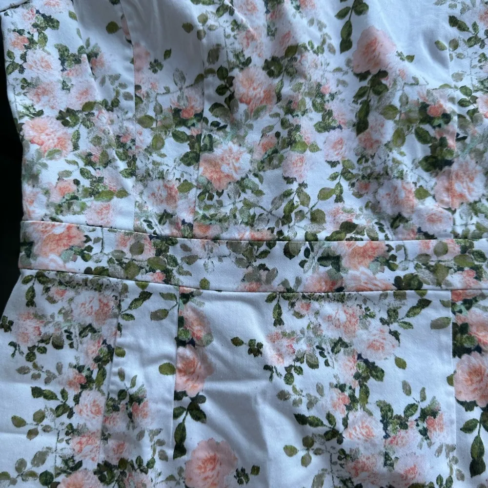 Forever 21 Contemporary Coquette Floral Dress in White/Pink/Green - Size Large - Image 6