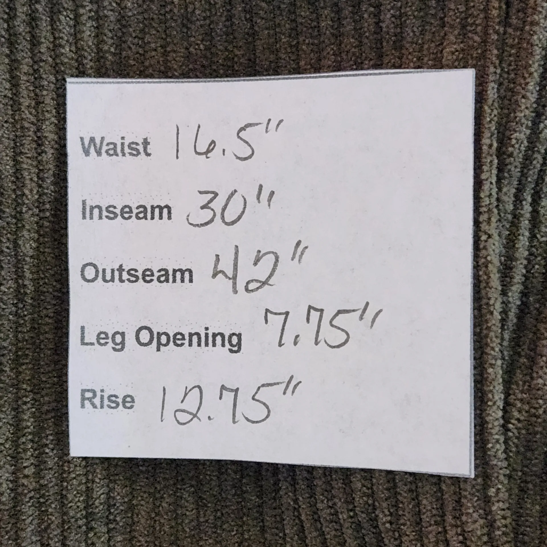 Shein Women's Army Green Corduroy Cargo Pants with Drawstring Waist Size XL - Image 2