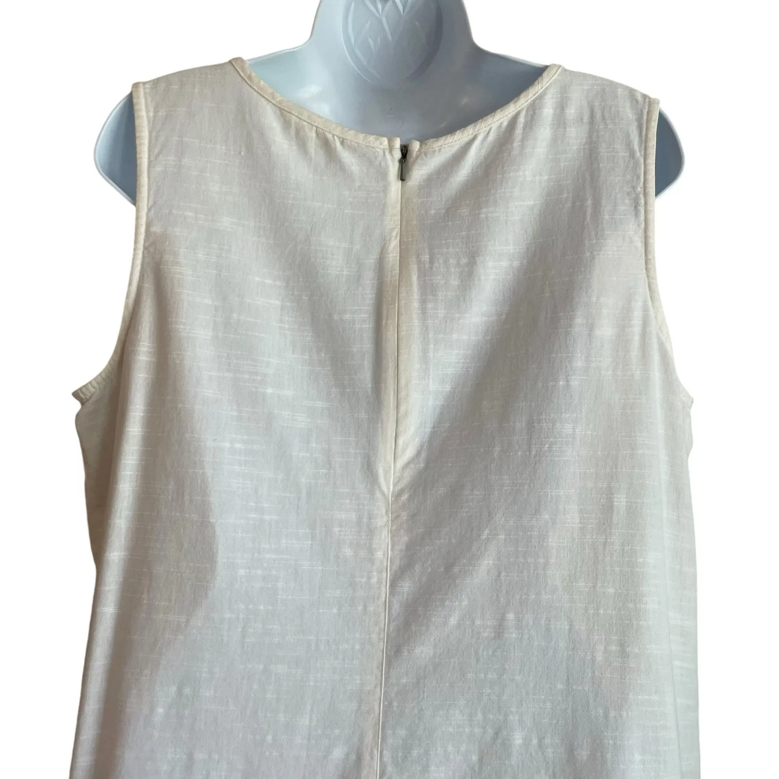 White Stuff Women Mini Dress‎ S Ivory Southwest Detail Shabby Chic Boho Cowgirl - Image 4