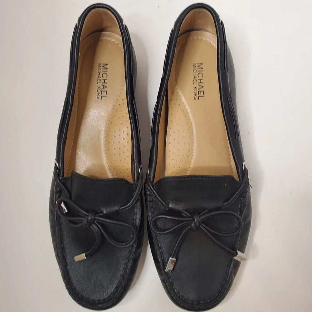 MICHAEL KORS Black Sutton Moccasin Flat Loafers size 7 - Image 5
