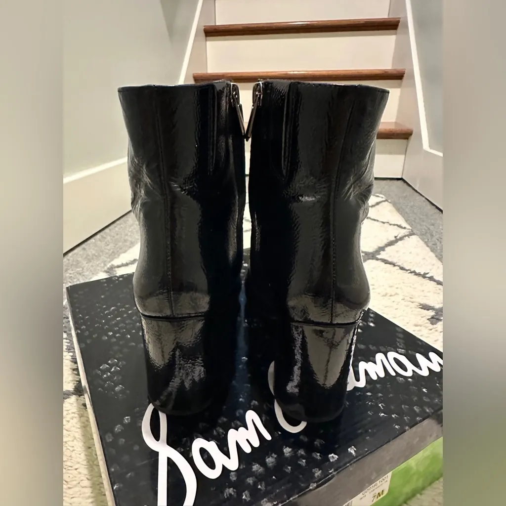 Sam Edelman Hilty Black Crinkle Lea Ankle Bootie. Size 7 - Image 7