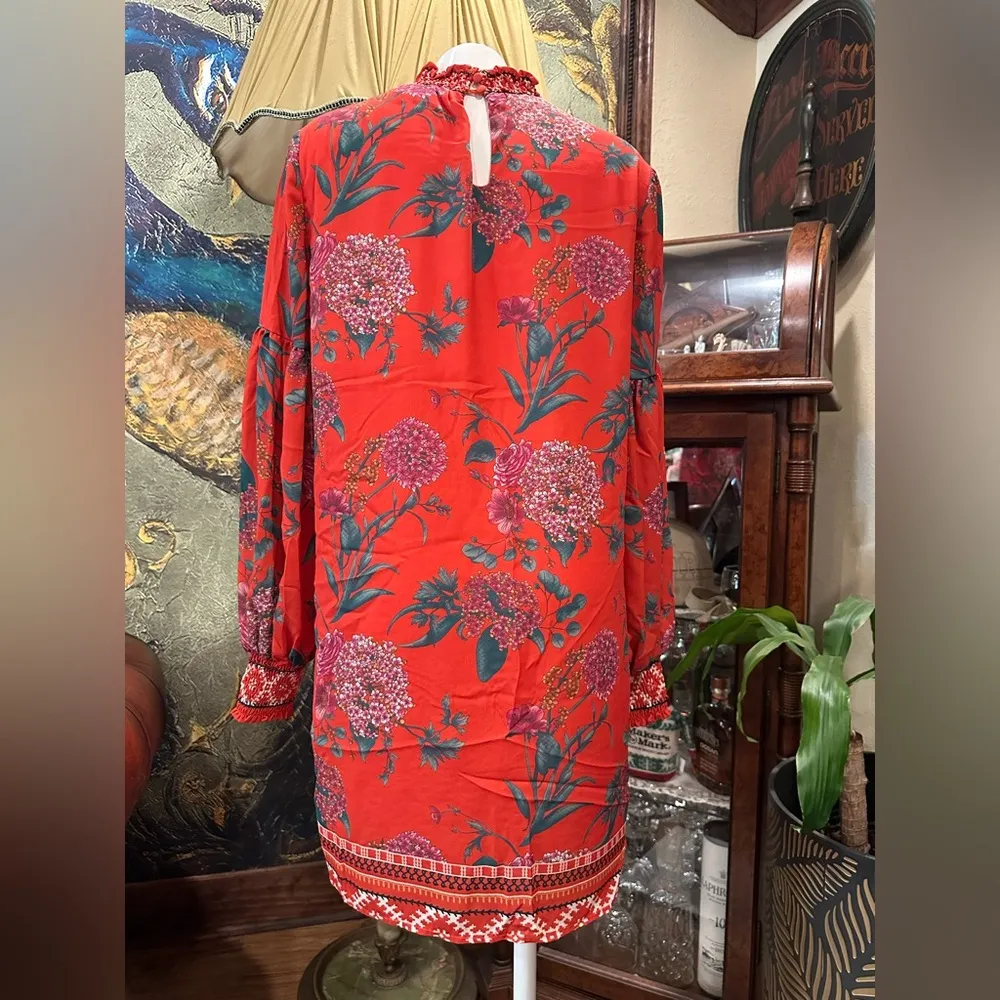 NWOT Flying Tomato Red Mock Neck Mini Bishop Sleeve Dress - Image 7