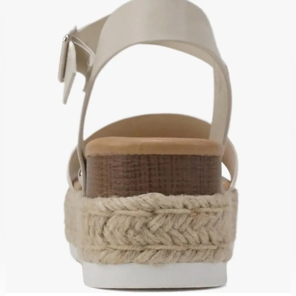 New worn once Women Open Toe Ankle Strap Platform Espadrille Sandal Size 9 - Image 3