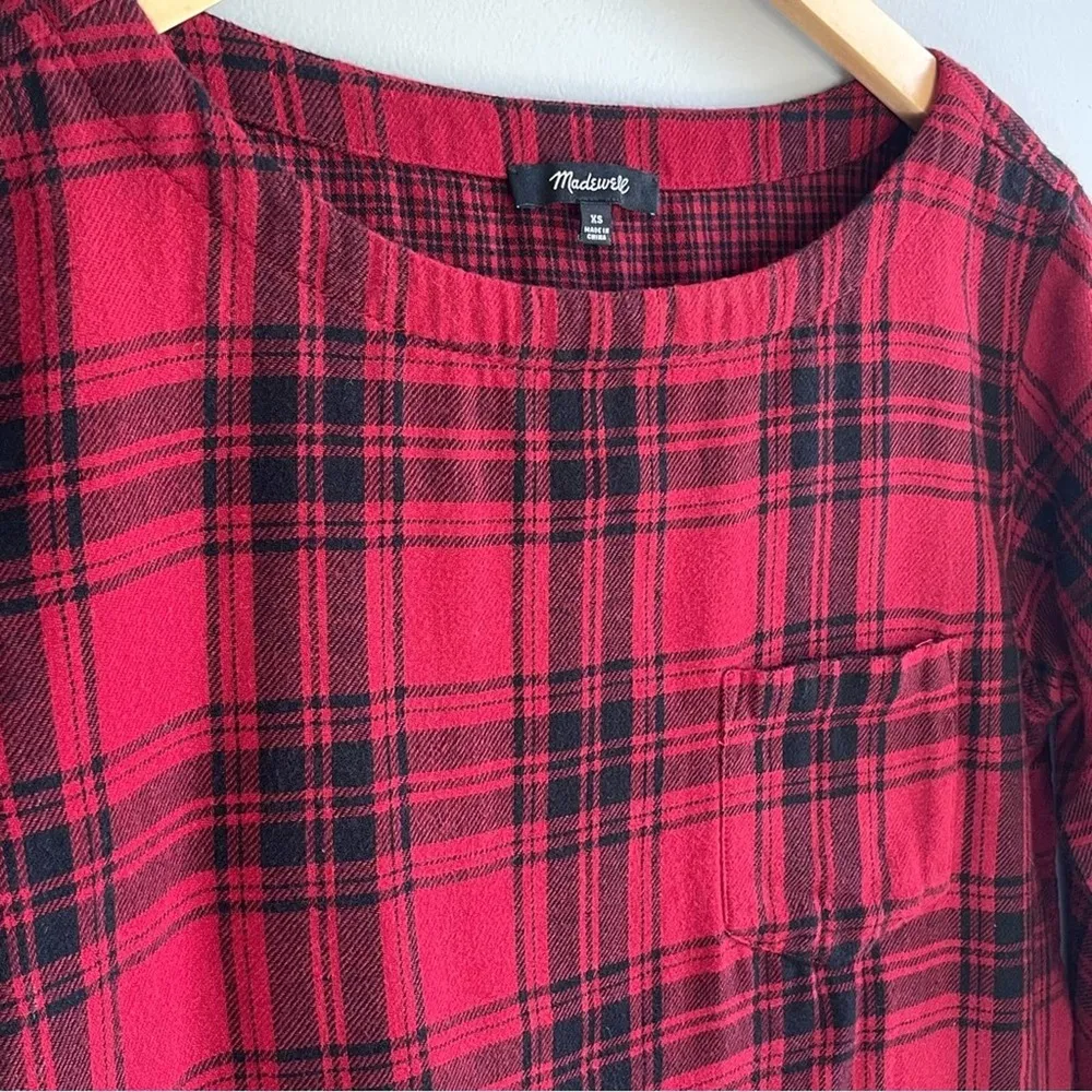 Madewell Herald Tee in Curtis Plaid - size XS - Image 3