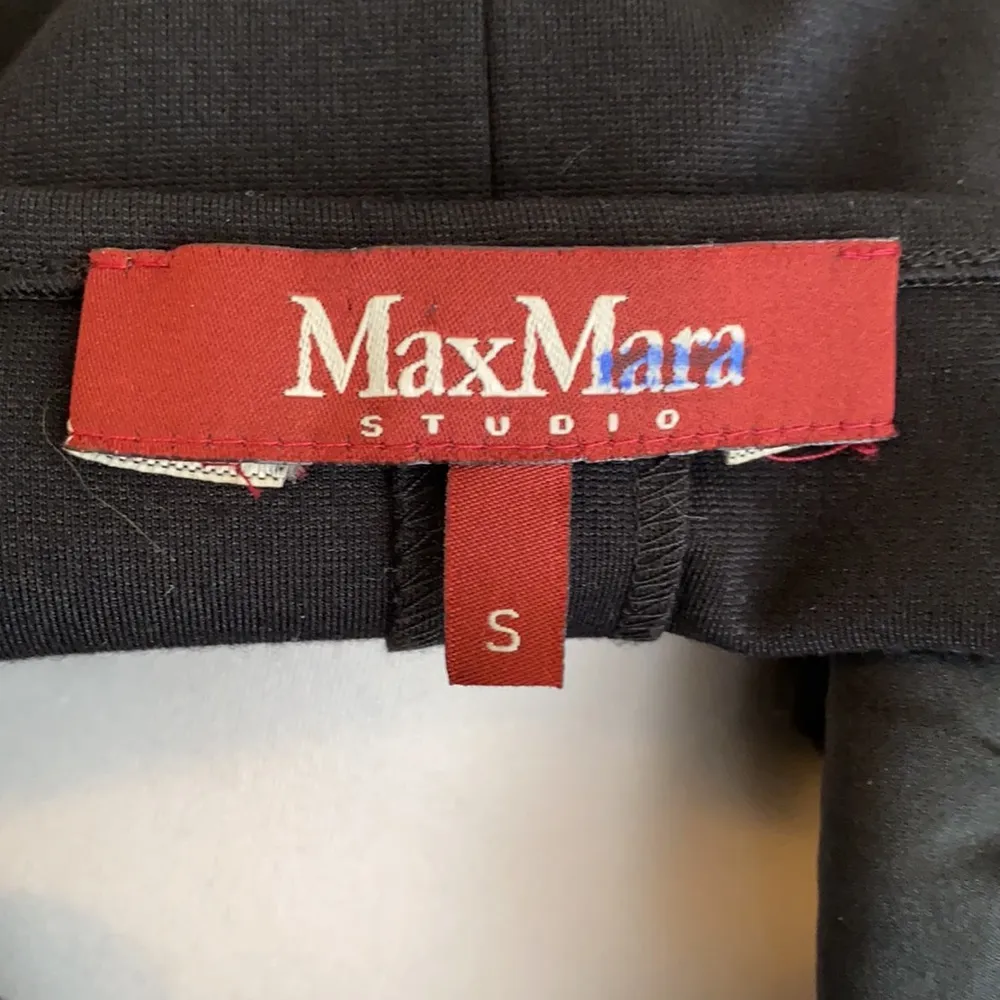 MaxMara Studio Black Ponte Silk Sleeve Shift Dress - Image 7