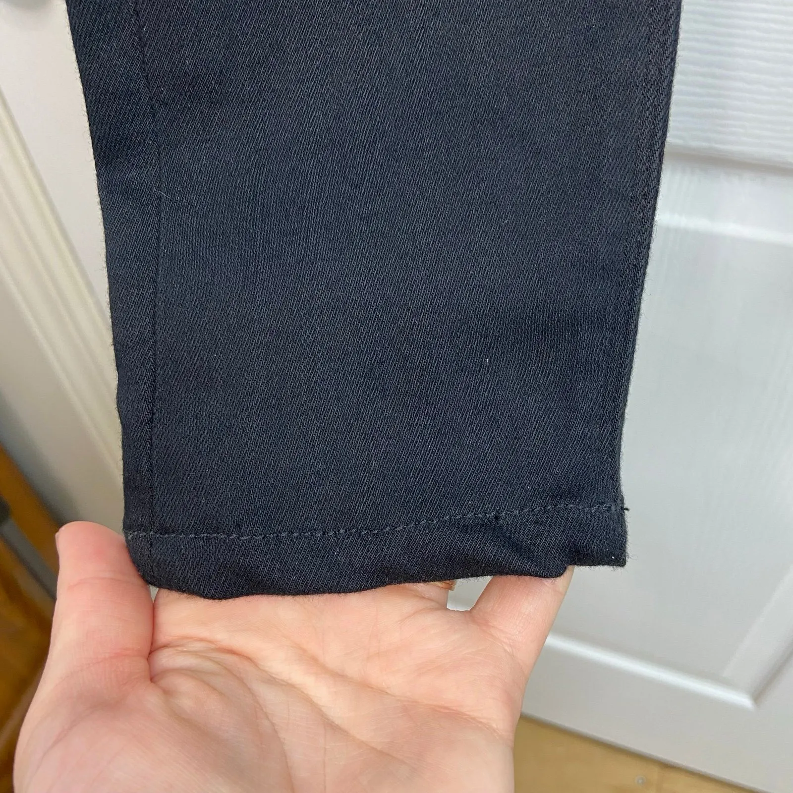 Hudson black cotton blend stretch skinny jeans denim casual pants neutral basic - Image 4