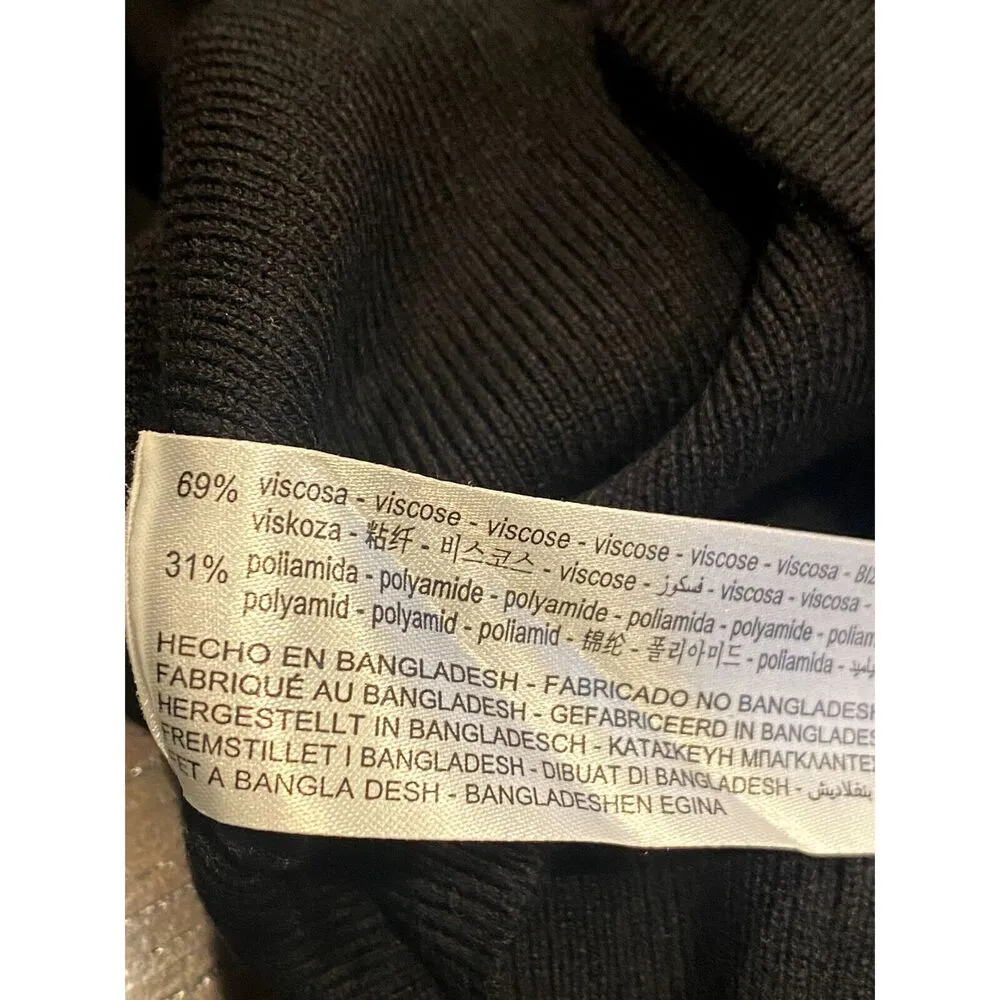 ZARA Casual Ribbed Sleeveless Knit Crop Top Crew Neck 90s y2k S Black #3137 - Image 11