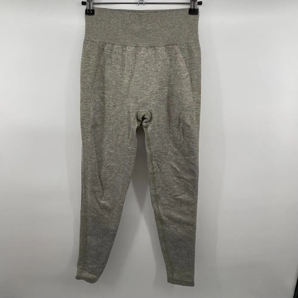 Gymshark Flex High Waisted Leggings Heather Gray Seamless Stretch Sz Small - Image 4
