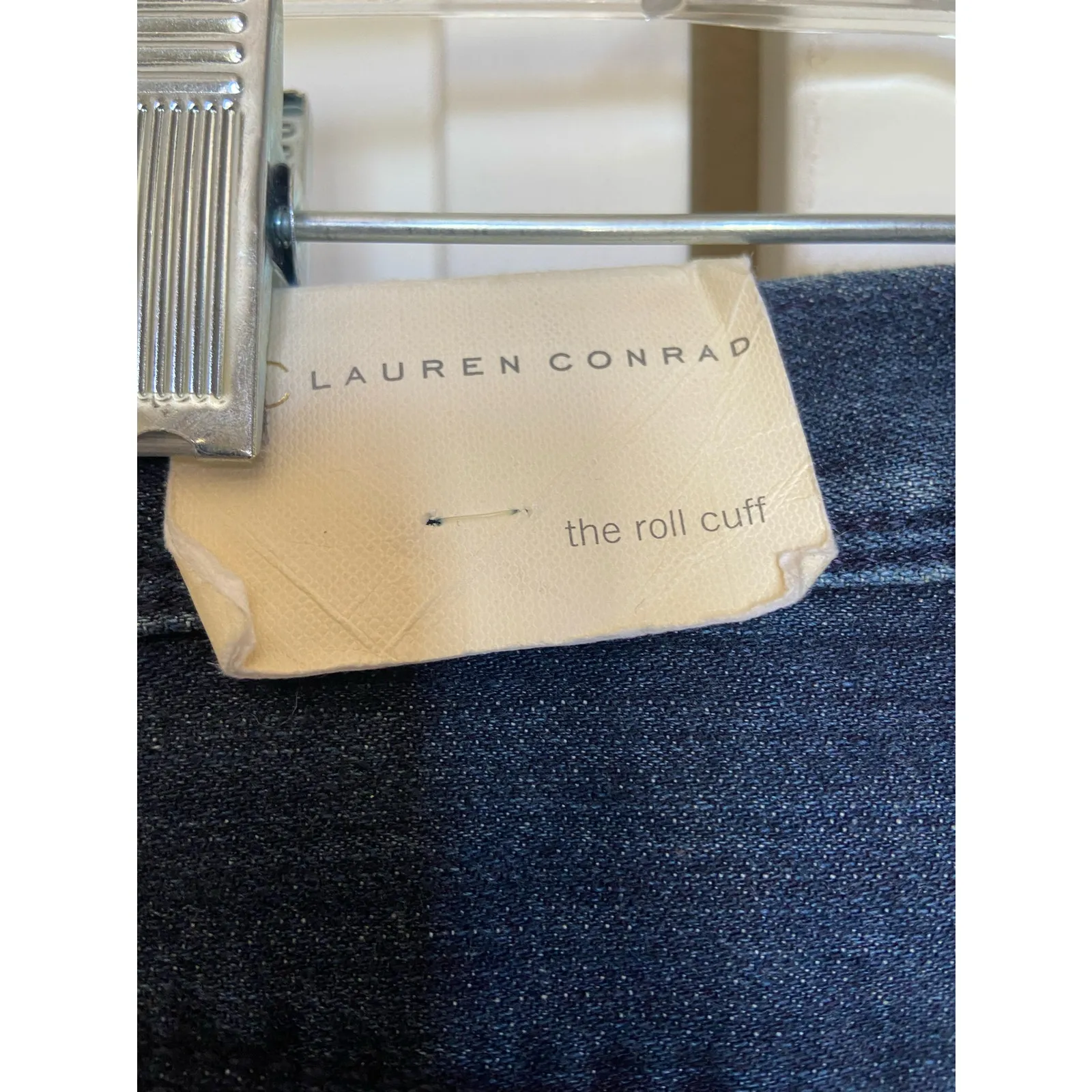 Lauren‎ Conrad Womens Jeans Size 0 Kate The Pencil Roll Cuff Blue Denim NEW - Image 3