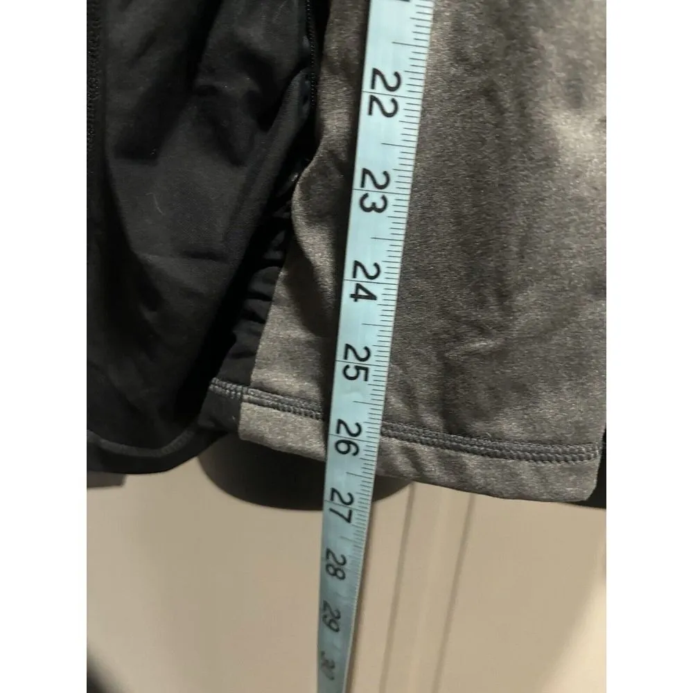 Younique Dark Gray/Black Zip Up Long Sleeve Athletic Jacket Pockets Size XL Logo Black - Image 3