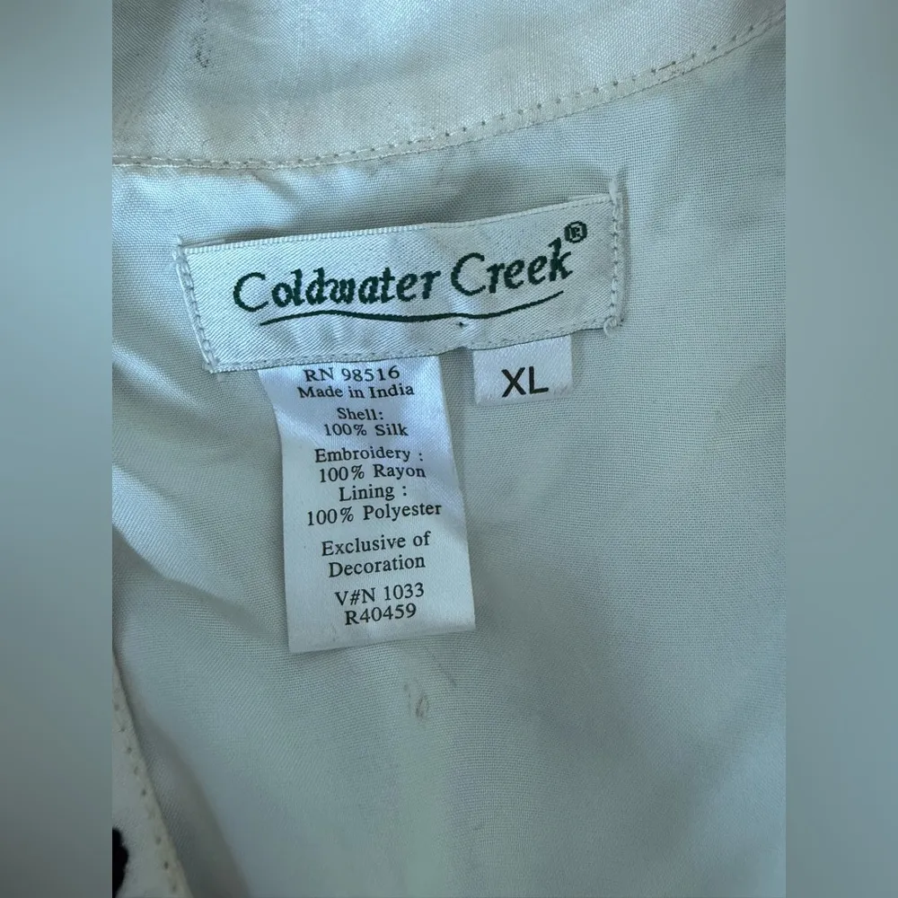 Coldwater Creek  Paisley Embroidered Jacket, Size XL - Image 5