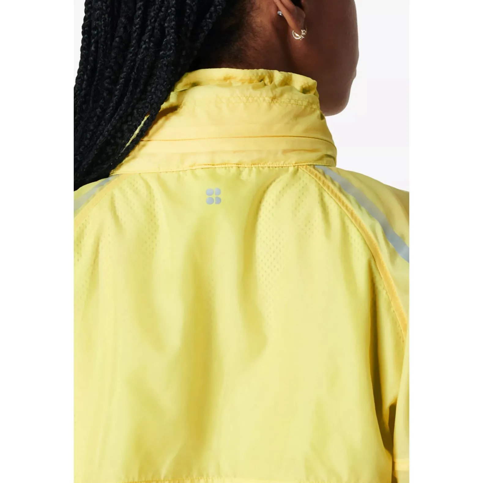 Sweaty Betty Pack Away Hooded Jacket in Yellow Water Lilly‎ Size Small - Image 7