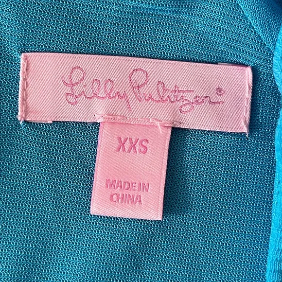 Lilly Pulitzer Ariel Blue Charlena 3/4 Sleeve Dress Size‎ XXS - Image 3