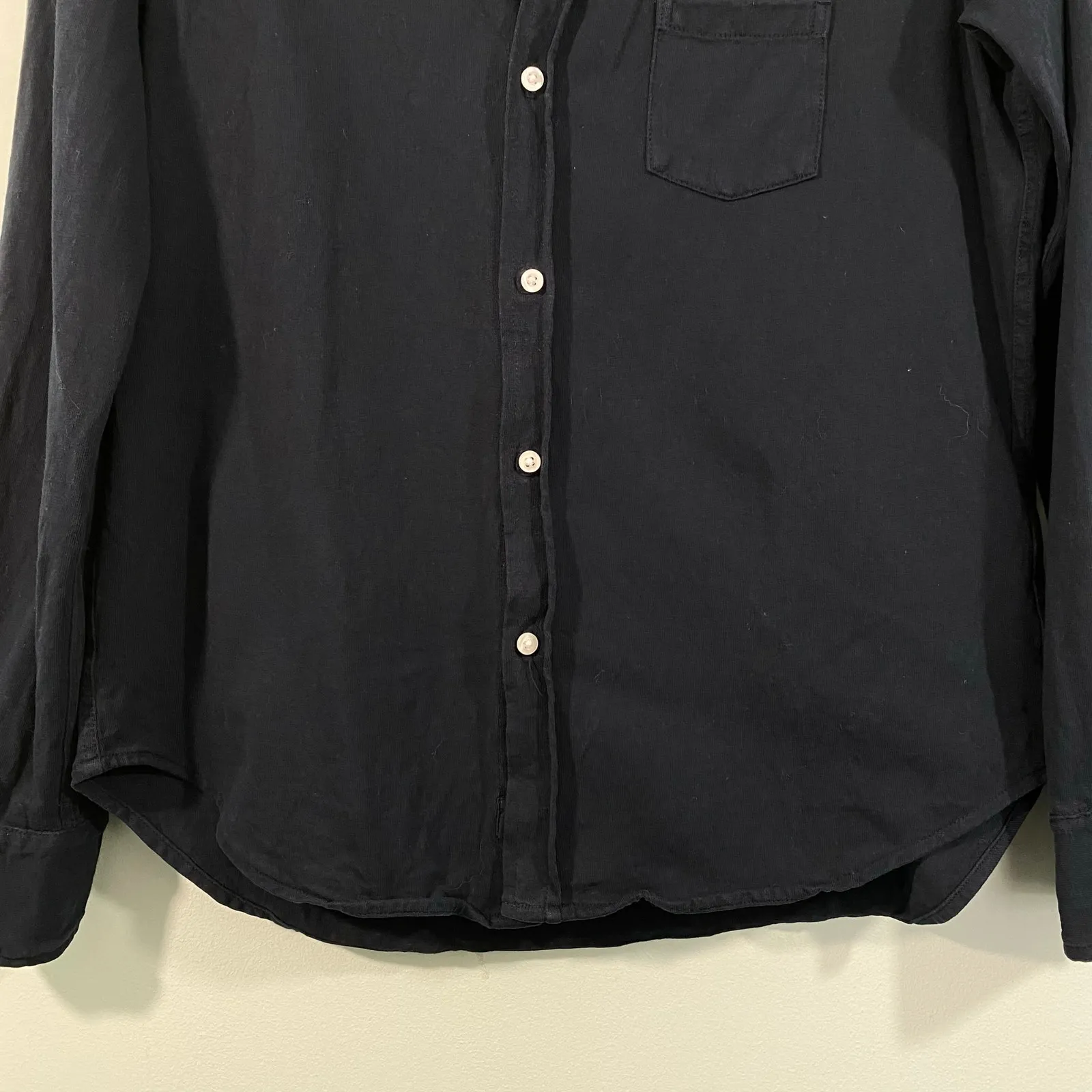 Frank & Eileen Tee Lab Labeileen HJ Black V-neck Button Up Shirt Size XS - Image 3
