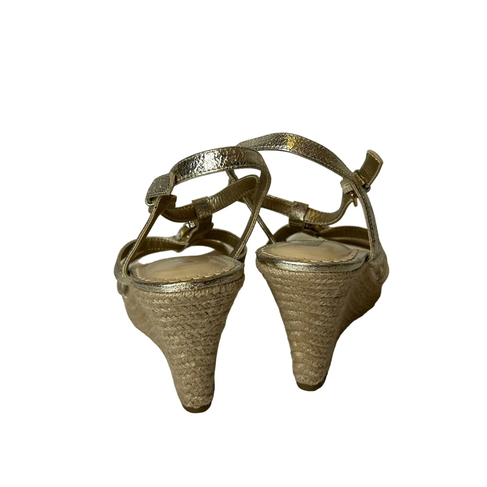 Kelly and Katie Espadrille Wedge  Gold  Gemstones  Size 7 1/2  **Gently Used** - Image 4