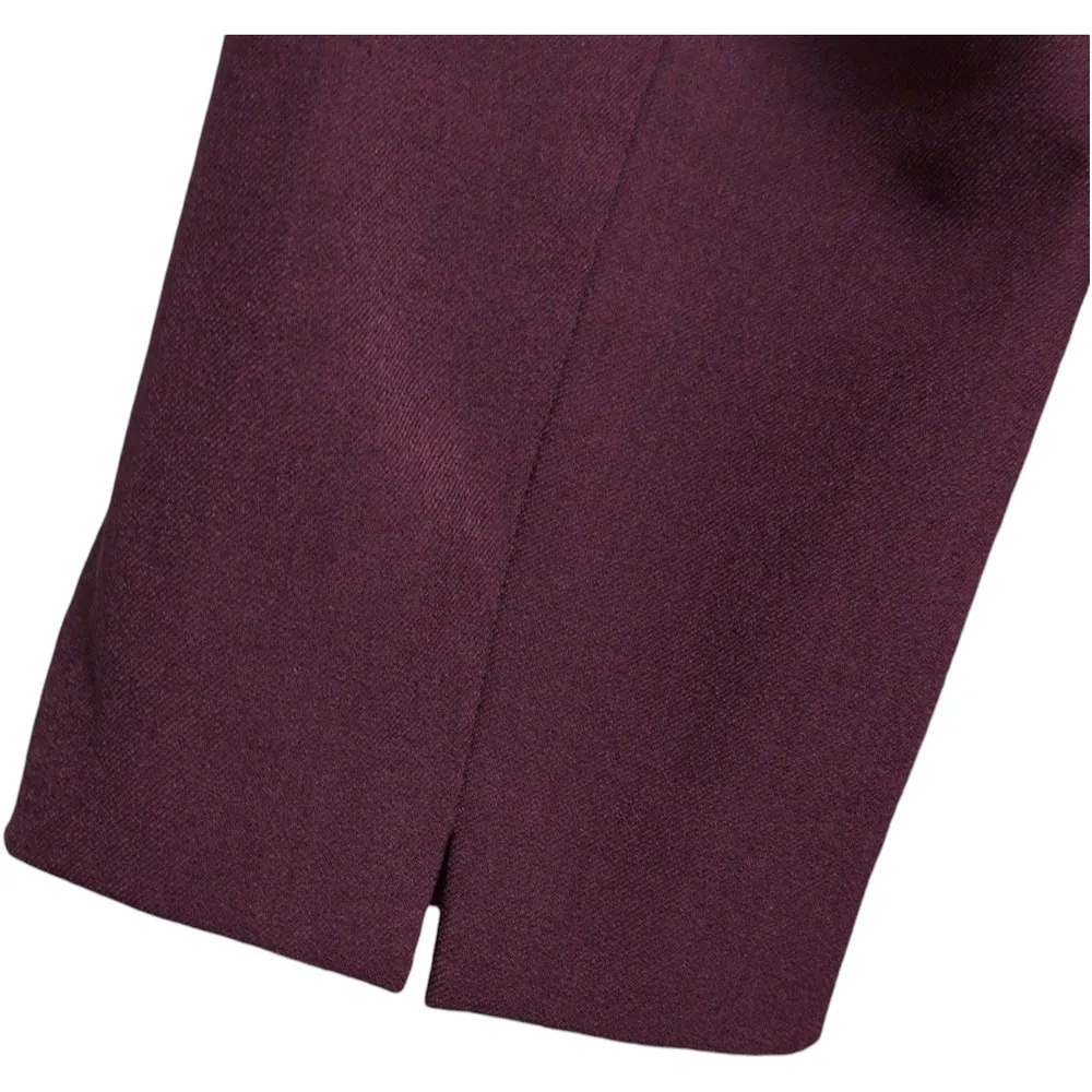 MM LaFleur Eggplant Sheath Dress Crew Neck 3/4 Sleeves Pockets Back Zip Size 14 - Image 4