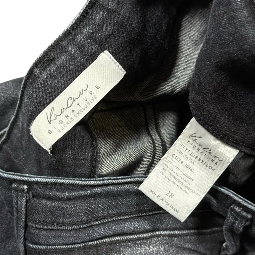 Buckle Kancan Ultra High Rise Skinny Jeans Black Aimi Distressed Size 28 Stretch - Image 6