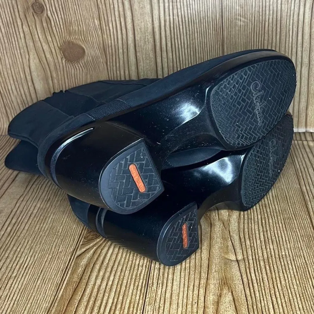 Cole Haan Nike Air Sara Black Nubuck Leather Boots 3” Wedge Platform - Image 5